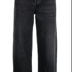 AGolde Broken Waistband Black Denim Jeans